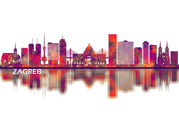 Zagreb Croatia Skyline