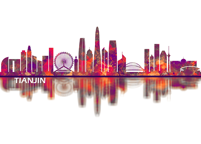 Tianjin China Skyline