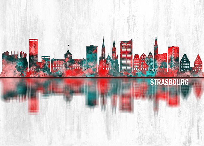 Strasbourg France Skyline