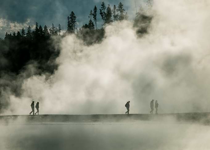Silhouettes in the mist