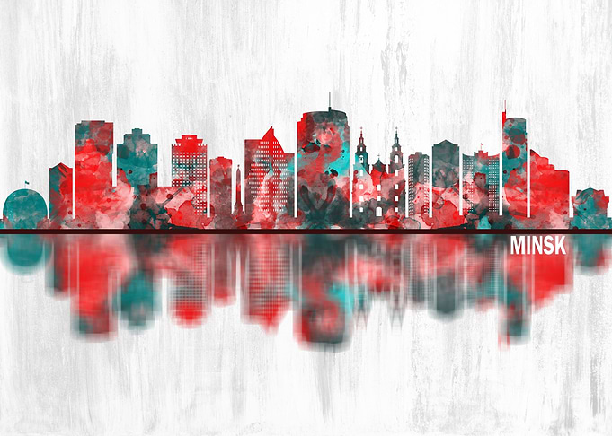 Minsk Belarus Skyline