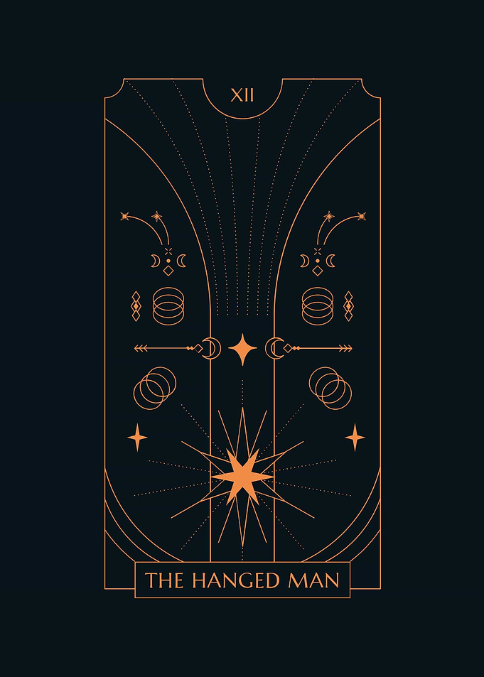 Black Tarot THE HANGED MAN