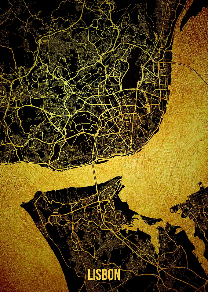 Lisbon gold map