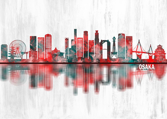 Osaka Japan Skyline