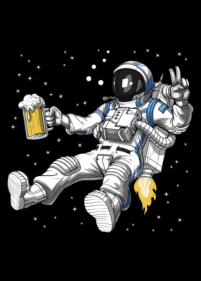 Astronaut Beer Party