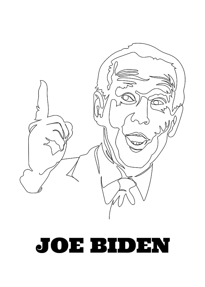 Drawing of of Joe Biden