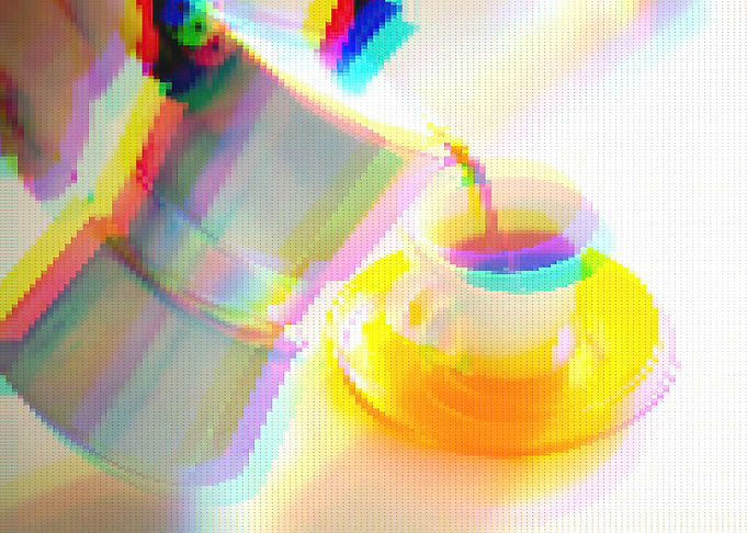 Moshed coffee in cup morni