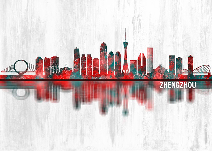 Zhengzhou China Skyline