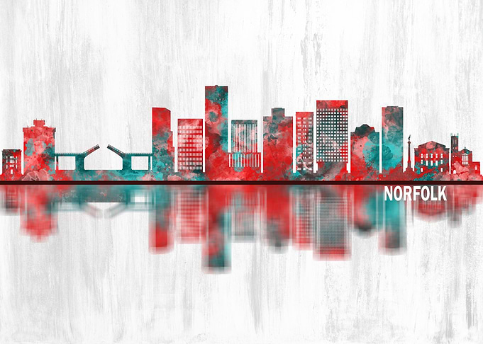Norfolk Virginia Skyline
