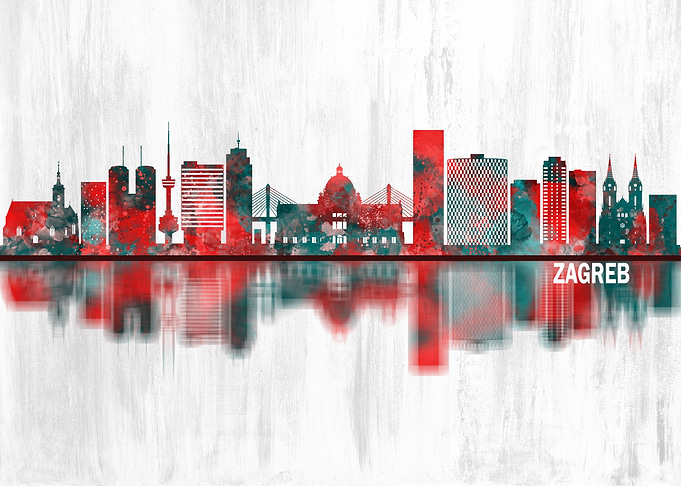 Zagreb Croatia Skyline