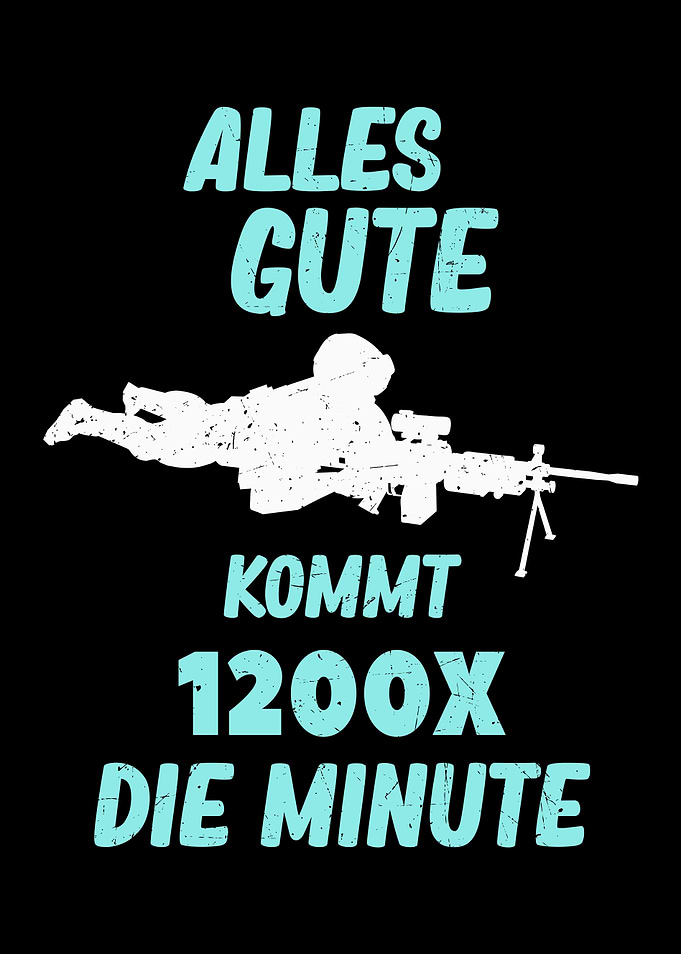 Lustiges MG Gamer Soldaten