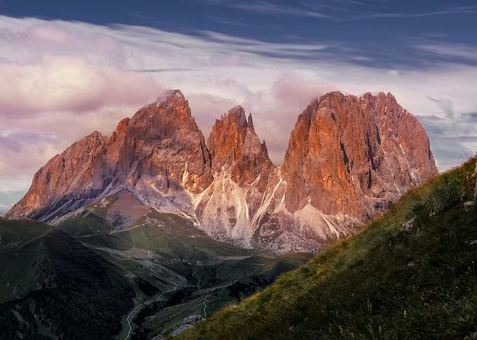 dolomite sunset