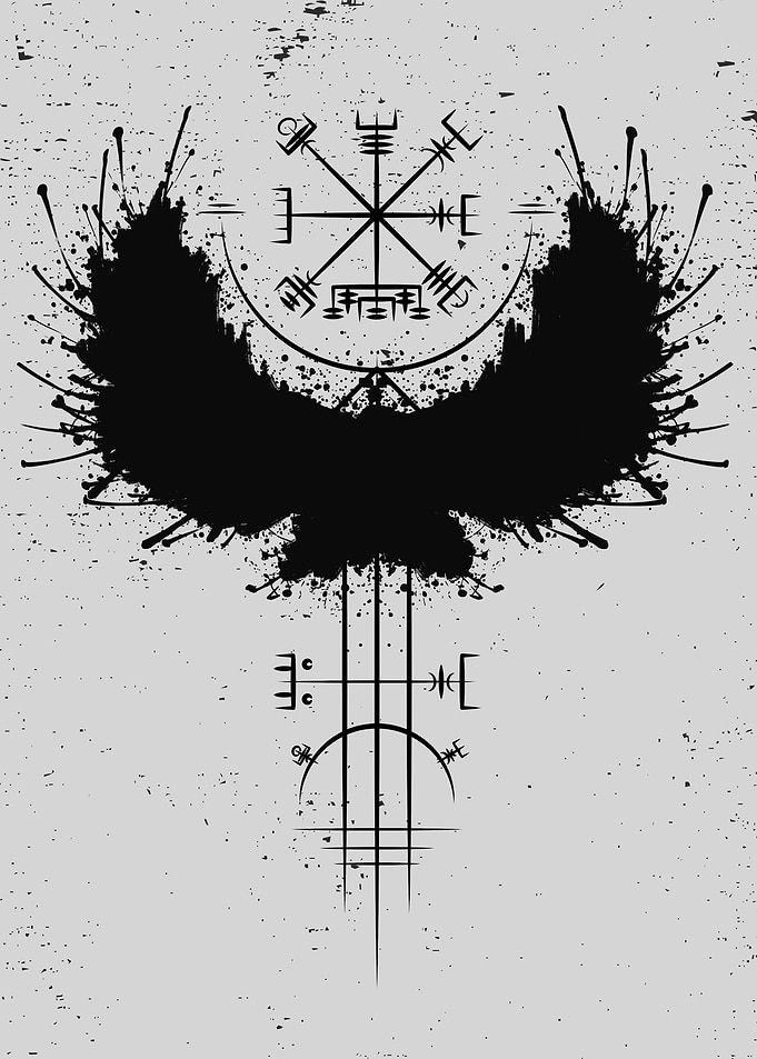 Raven Viking Vegvisir