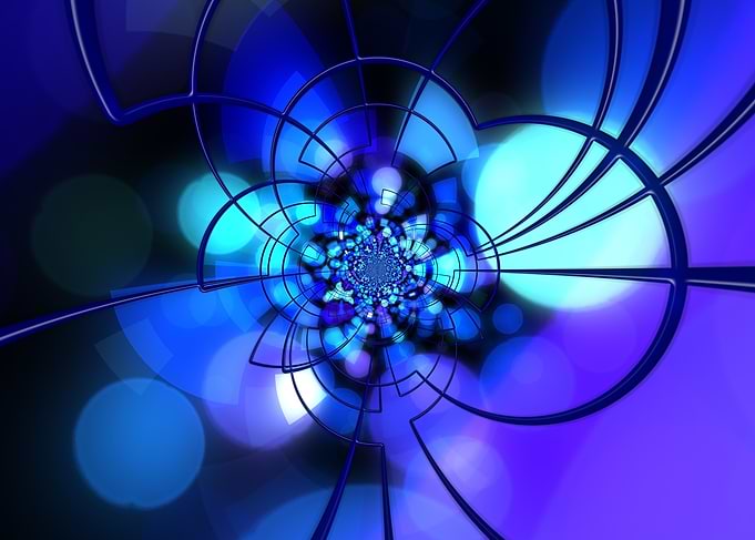 Blue Abstract Structure