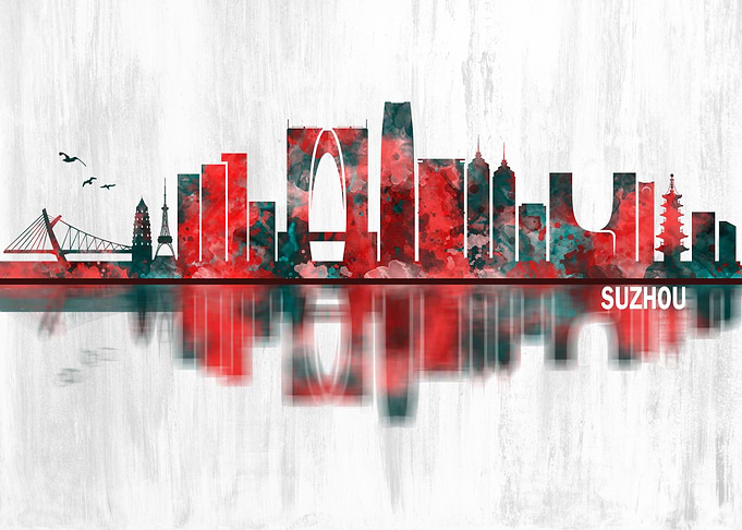 Suzhou China Skyline