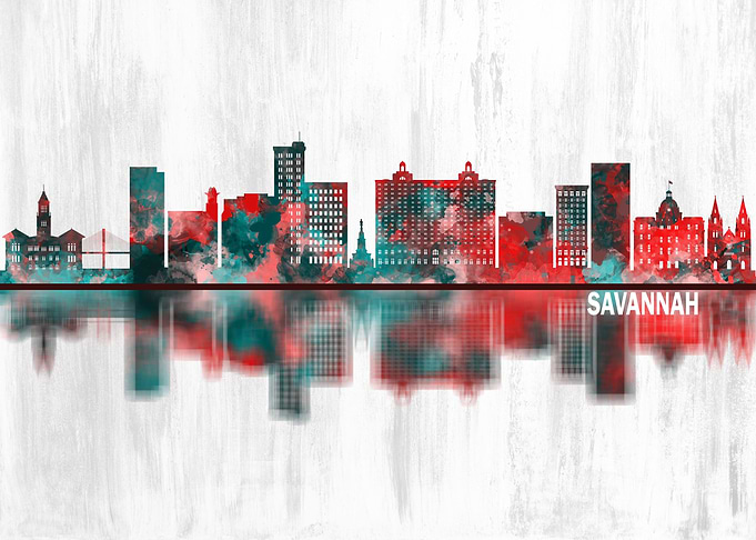 Savannah Georgia Skyline