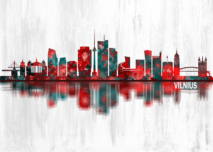 Vilnius Lithuania Skyline