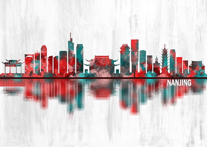 Nanjing China Skyline