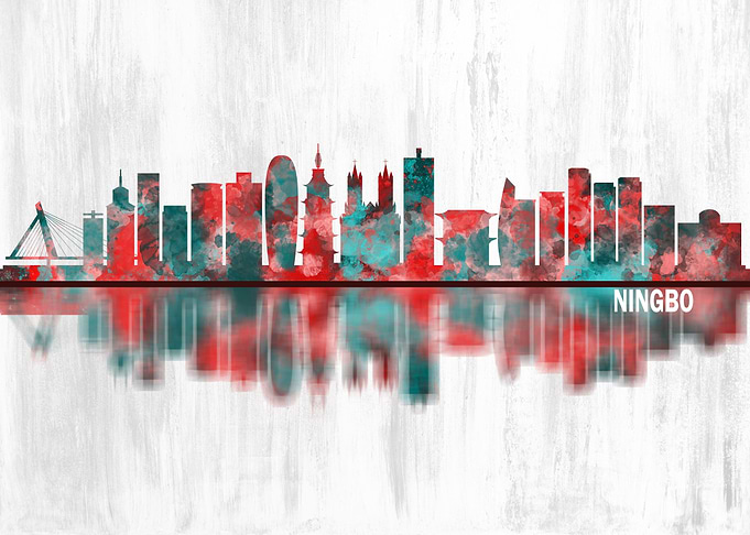 Ningbo China Skyline