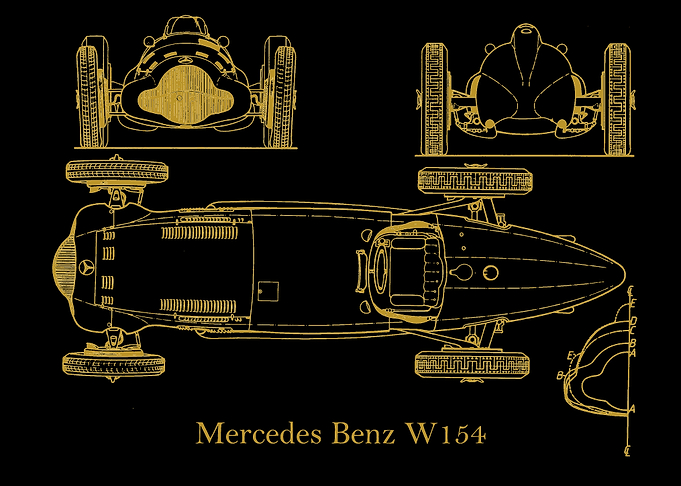 Mercedes Benz W154 gold