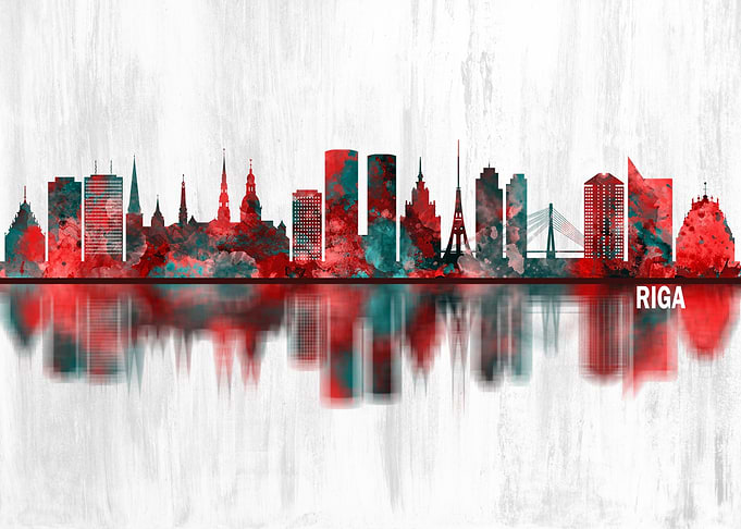 Riga Latvia Skyline