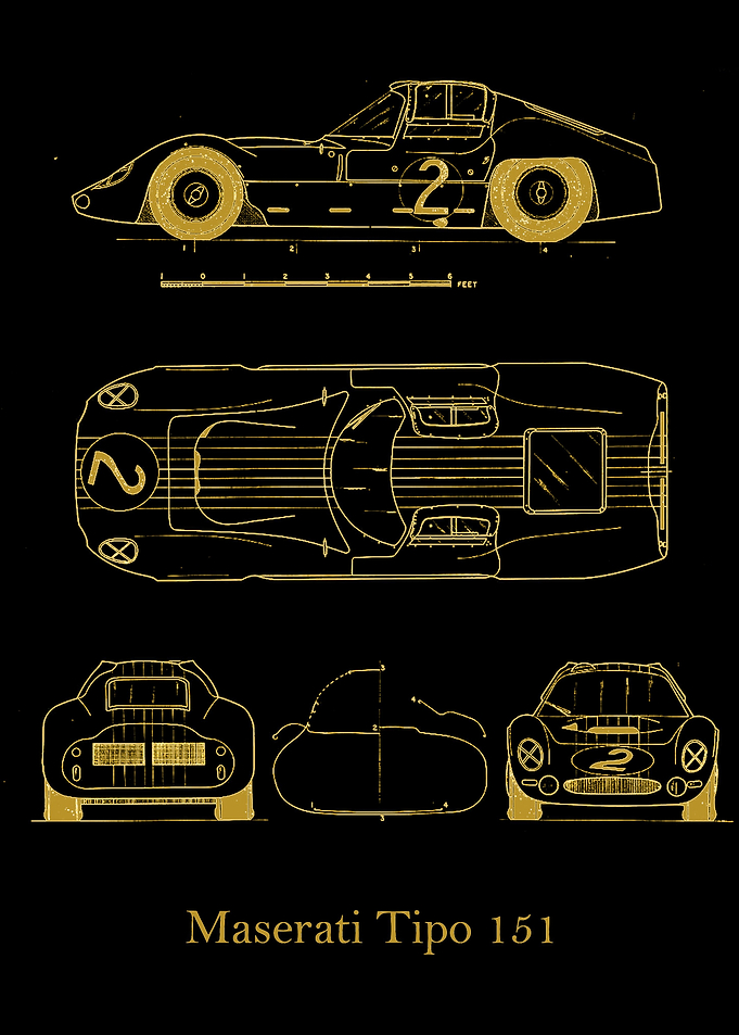 Maserati Tipo 151 gold