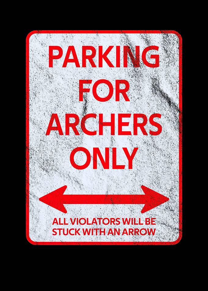 Parking sign archer