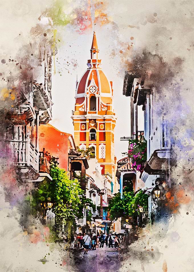 Cartagena in Watercolor