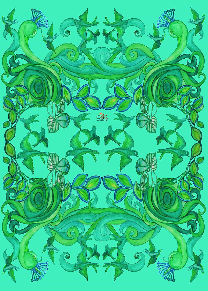 Healing Green Abstract