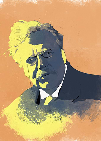 G K Chesterton Portrait