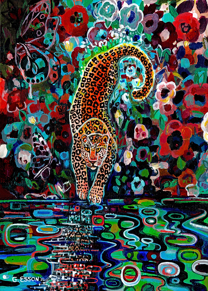 Leopards Reflection