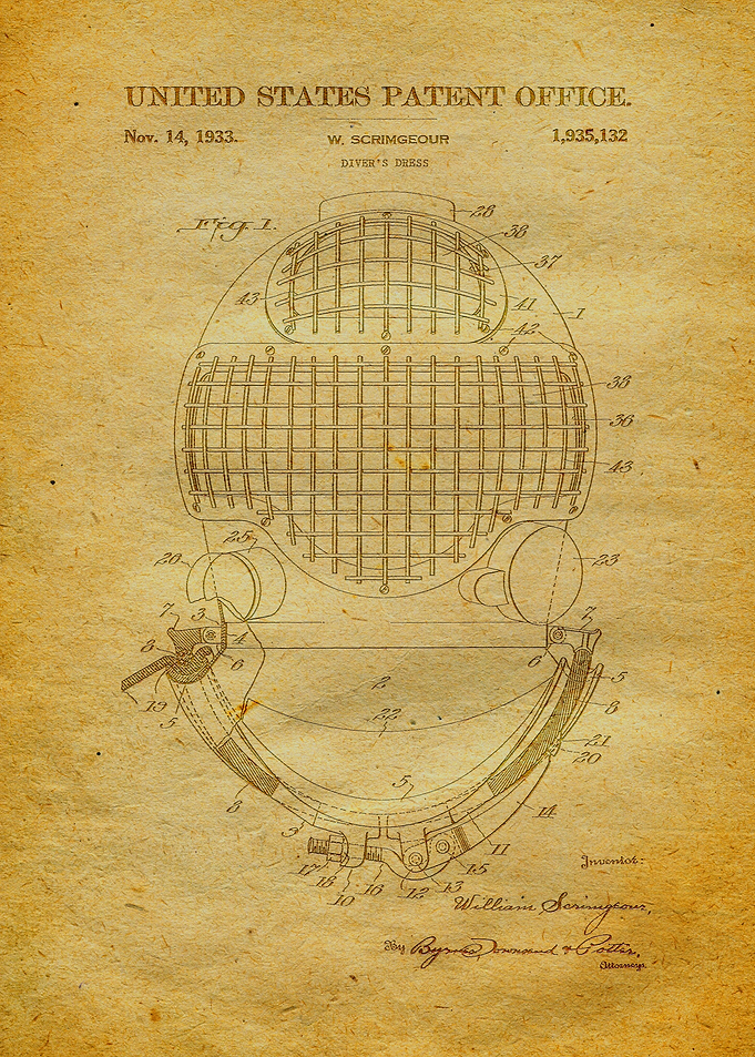 43 Divers Helmet Patent