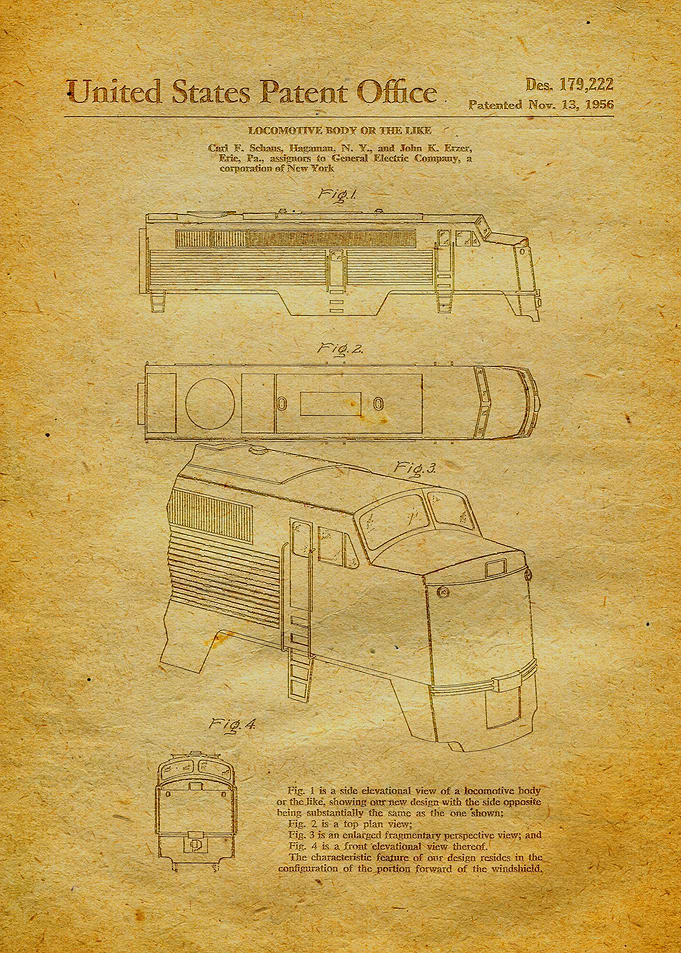 22 GE Locomotive Patent P