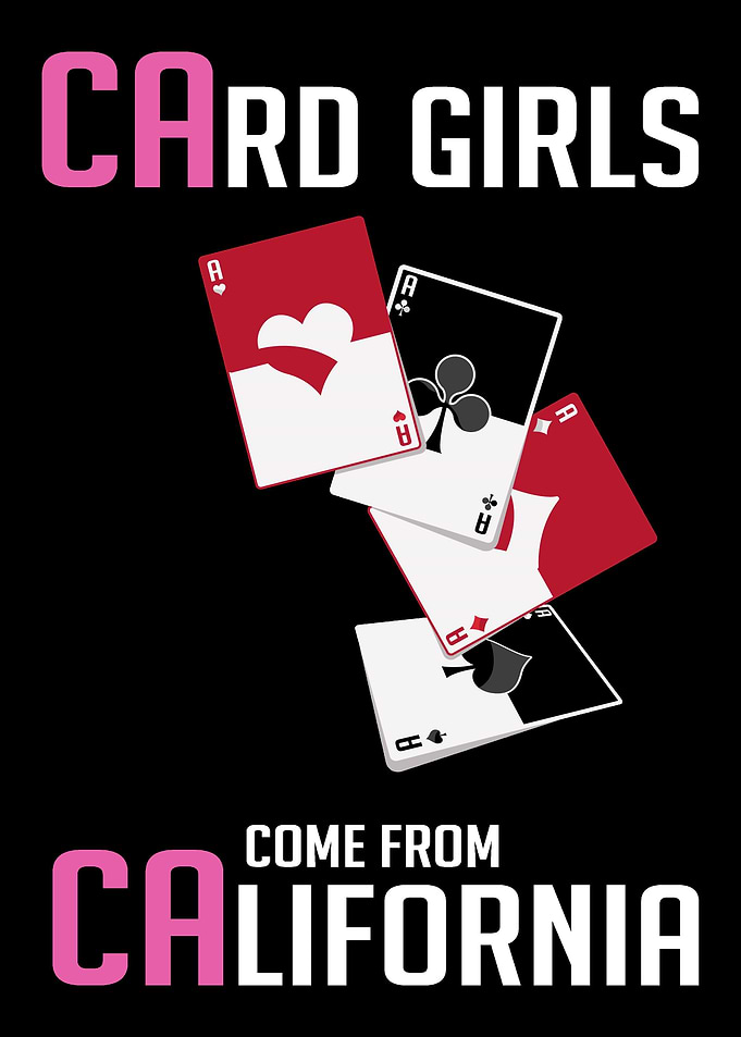Card California Poker Girl