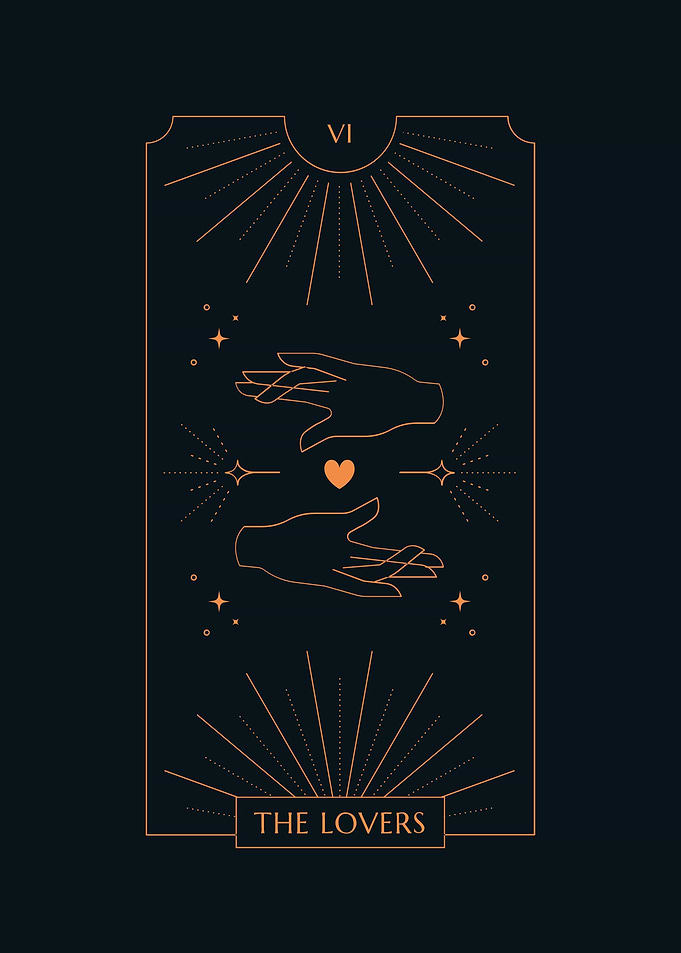 Dark Tarot Card THE LOVERS