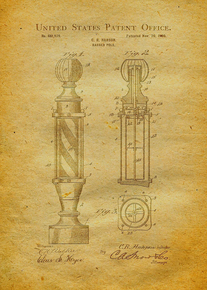 50 Barbers Pole Patent 1
