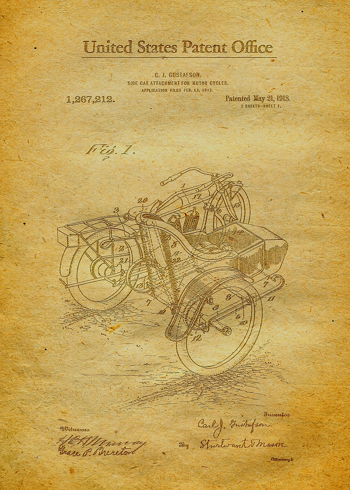 29 Motorcycle Sidecar Pat