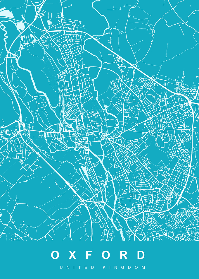 OXFORD City Map Aqua