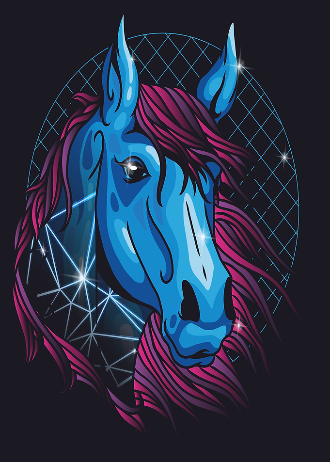 NEON HORSE DESIGN
