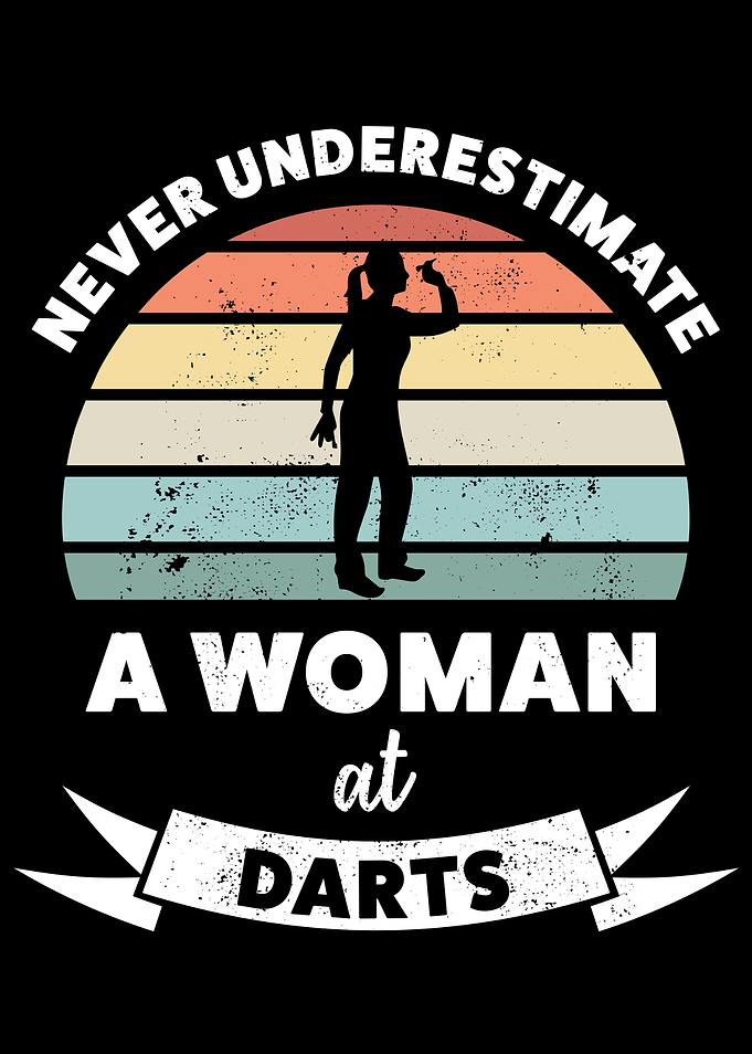 Woman at Darts Funny Gift