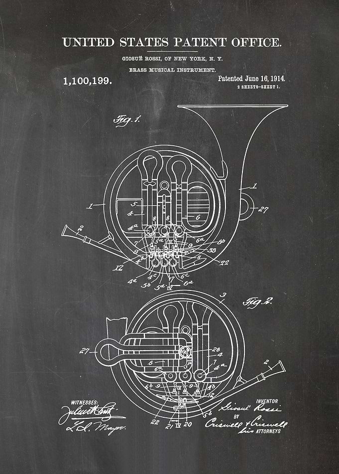 19 French Horn Patent
