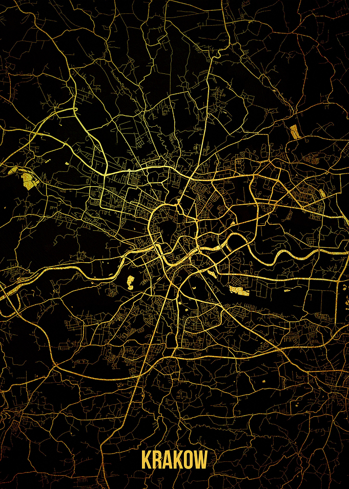 Krakow gold map