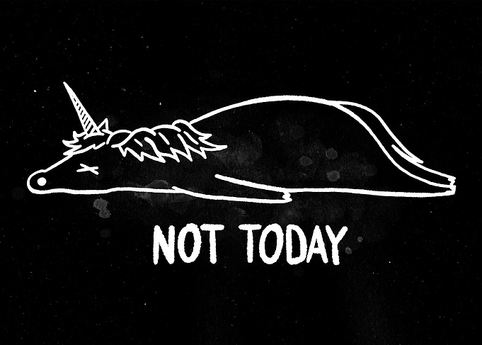 Not Today Lazy Unicorn