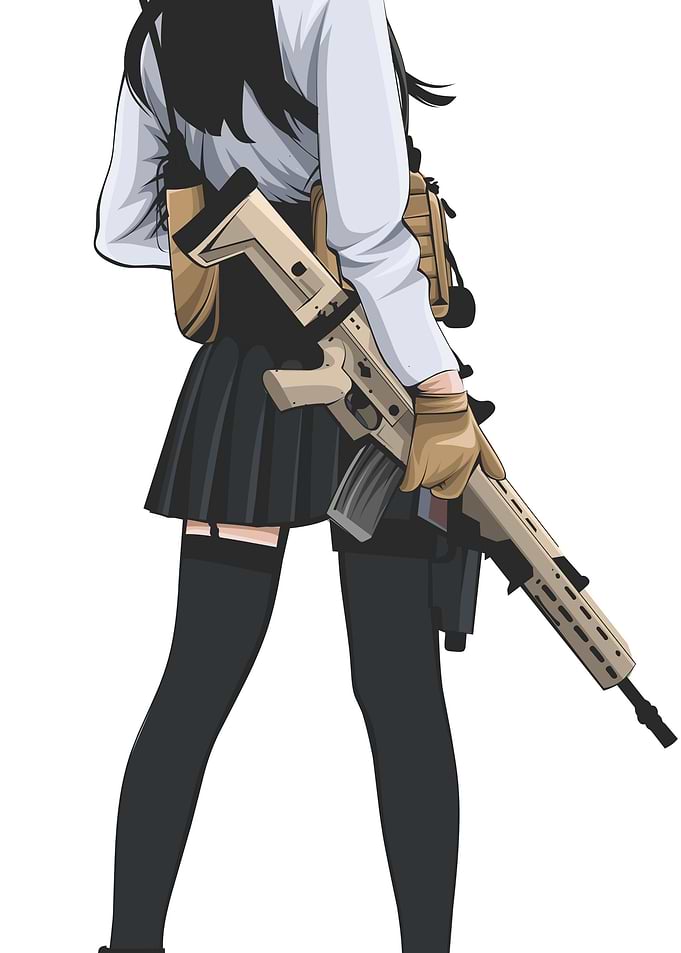 Girls in battleground
