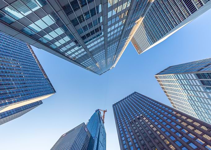 Skyscrapers up to the sky