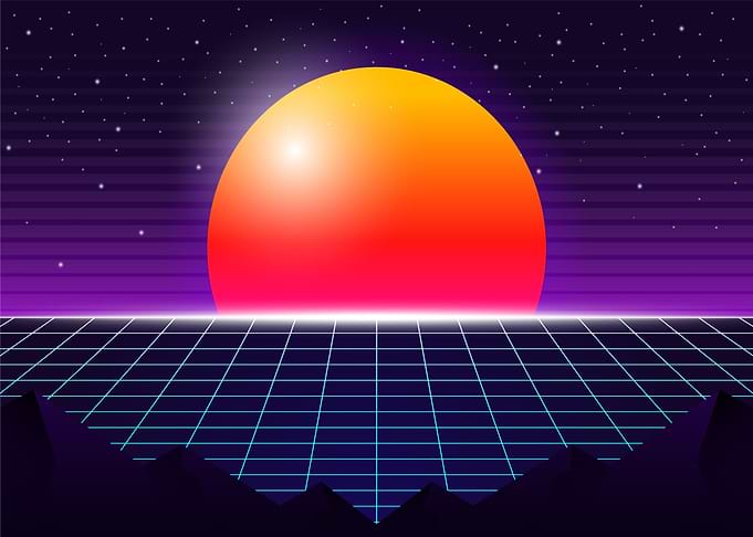 Simple retro sunset