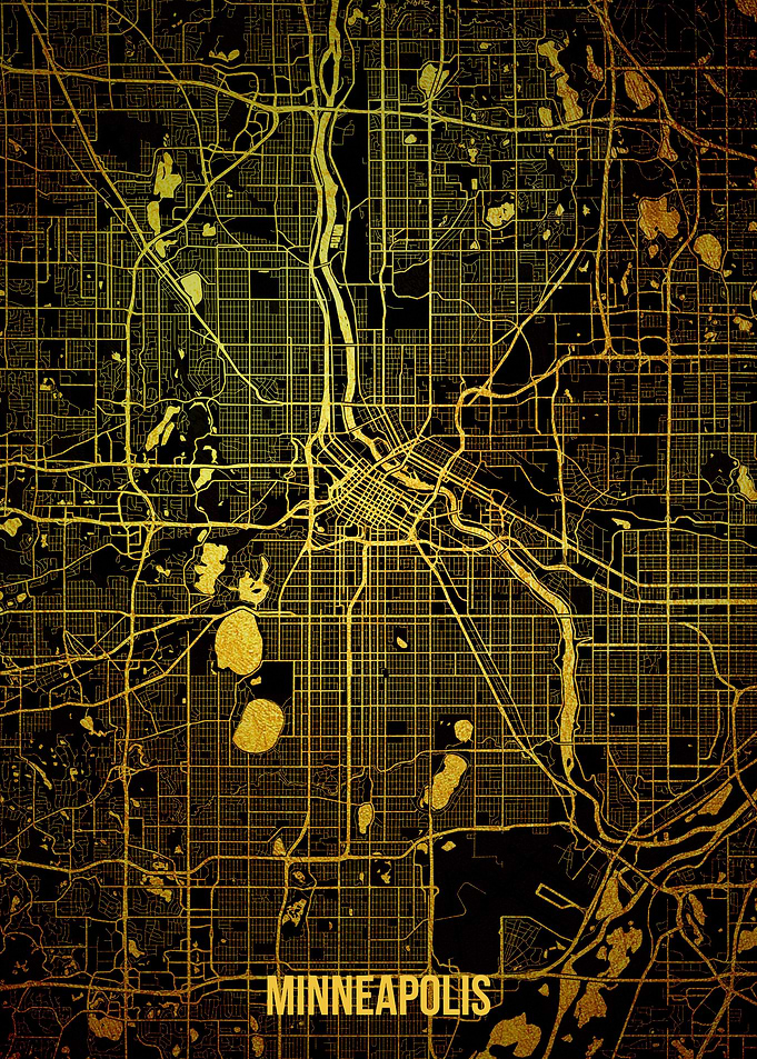 Minneapolis gold map
