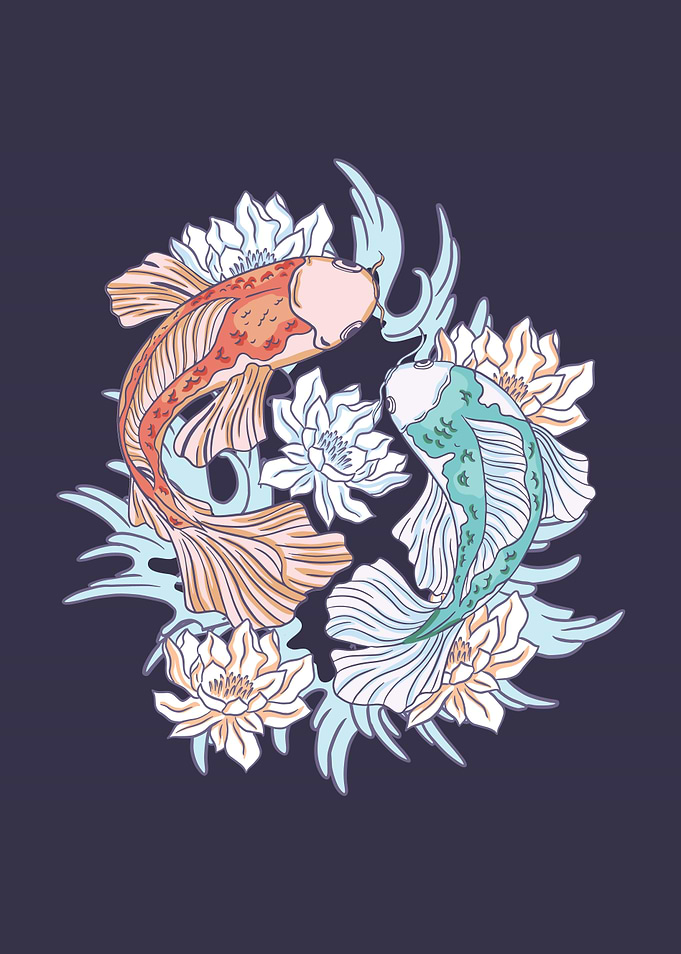KOI FISH LOTUS