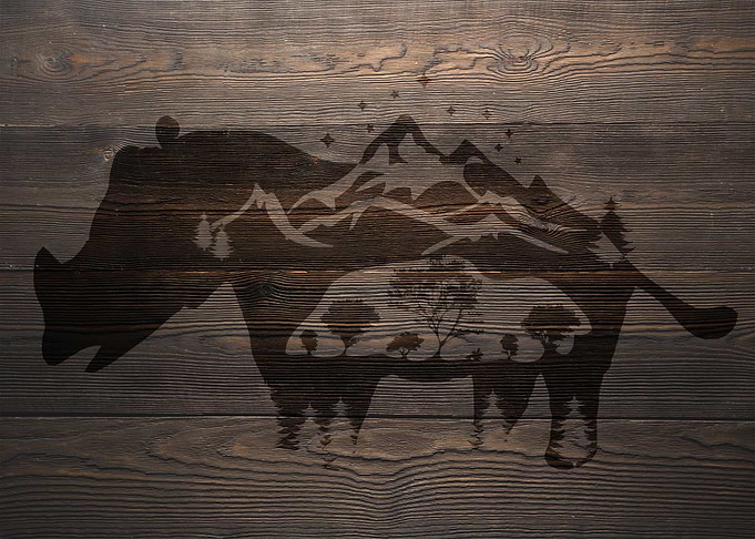 NATURE WOOD RHINO