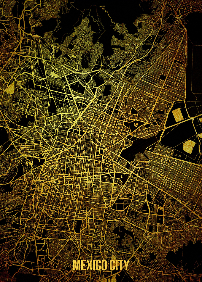 Mexico City gold map